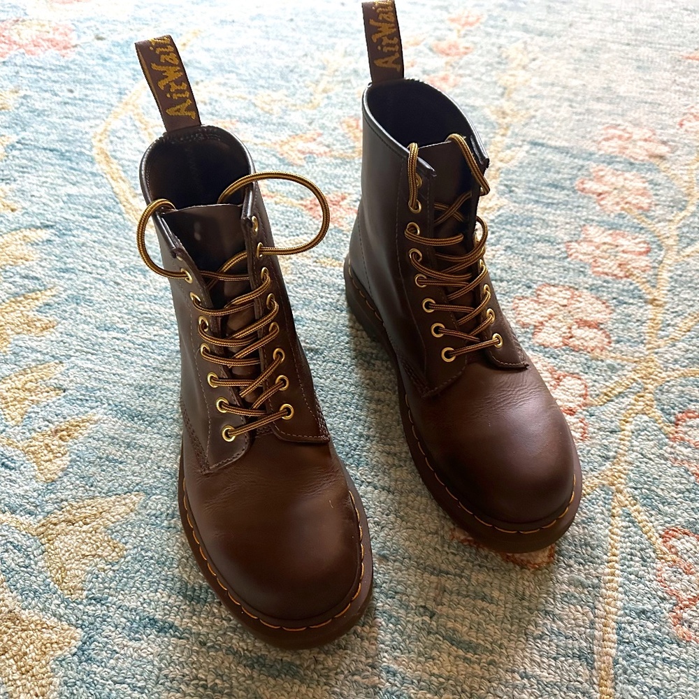 Dr. Martens - Brown - 1460 Crazy Horse Leather Lace Up Boots - US Men's Size 8